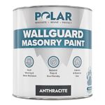 Polar Wallguard Anthracite Masonry Paint Exterior - 1 Litre | Waterproof Coating for Brick, Concrete, Stone, Pebbledash, and Ironwork | High Durability and Superior Protection for Exterior Walls