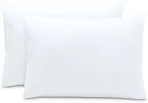 Bare Home Microfiber Pillow Cases - Standard Size Set of 2 - Cooling Pillowcases - Double Brushed - Easy Care - Envelope Closure (Standard Pillowcase Set of 2, White)