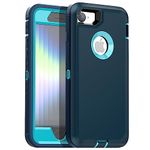 AICase for iPhone SE 2022/3rd/2020/8/7 Case with Built-in Screen Protector,Heavy Duty Drop Protection Full Body Rugged Shockproof/Dust Proof Military Protective Tough for iPhone SE 2022/2020/8/7_3