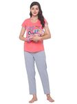 AV2 Women's Cotton Solid Pajama Set (2688Em_Orange_Medium)