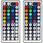 44 Key RGB LED Strip Light Remote Controller Wireless Dimmer IR Remote Control, for SMD 5050 3528 2835 RGB LED Light Strip - 2 Pack