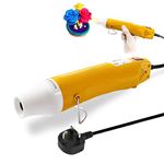 JUSONEY Mini Heat Gun,300 Watt Portable Hot Air Gun, Dual-Temperature Heat Tool with 6.5FT Power Cord for DIY Craft Embossing,Removing Paint Drying Crafts Electronics DIY (Yellow, 300W)