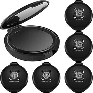 Fingerprint Ink Pads Thumbprint Ink Pads Black Ink Pad Stamp Pad for Office Notary Supplies Identification Notary Security ID Fingerprint Cards Law Enforcement Fingerprint Kit(5 Pieces)