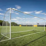 QUICKPLAY Pro Alu Match Football Soccer Goal Range | Premium Reinforced Aluminium Soccer Match Goal | 8 Size Options up to 24x8' Full Size Goal [Single Goal]