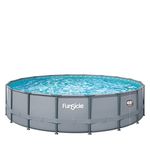 Funsicle 18ft x 48in Round Oasis Above Ground Pool, with SkimmerPlus Filter Pump & Ladder