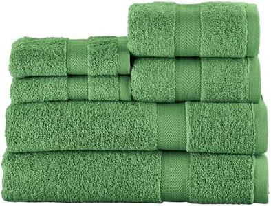 Collections Etc Zero Twist Luxury Bath Towel Set, Hotel Quality Style - Set of 6 - for Bathroom, Spa, Travel