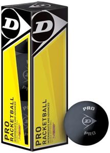 DUNLOP Pro Racketball Balls (Box of 3) Accesorios, Adultos Unisex, Multicolor (Multicolor), Talla Única