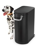 simplehuman 30 Liter, 32 lb / 14.5 kg Large Pet Food Storage Container for Dog Food, Cat Food, and Bird Feed, Matte Black