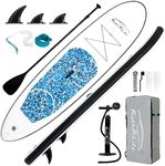 FEATH-R-LITE Inflatable Stand Up Paddle Board 10'x30''x6'' Ultra-Light (16.7lbs) SUP with Paddleboard Accessories,Three Fins,Adjustable Paddle, Pump,Backpack, Leash