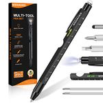 Gifts for Men, Gift for Him, 9 in 1 Multitool Pen, Christmas Gadgets Gifts for Dad from Kids, Birthday Gift for Him, Gifts for Adults Husband, Boyfriend, Grandpa (Black)