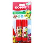 Kores - Fantasy Glue Stick for Kids, Strong-Hold Adhesive, Safe and Non-Toxic Craft Glue for Arts and Crafts, School and Office Supplies, Pack of 2,white