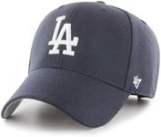 47 Los Angeles Dodgers Hat Mens Womens MVP Adjustable Cap, Navy Blue, Navy, One Size