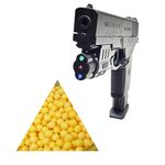 O&R® Pubg Gun Toy R60 Smith Wesson 350 FPS Hi-Capa Gas Blowback Airsoft Pistol Toy Gun with Laser Light and 2 3D-Light