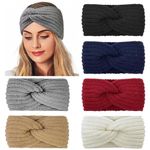 Kavya Winter Knitted Headband Women, Ear Warmers Cable Knit Headbands for Women's Hair Elastic Twist Ear Muffs Women Girl Running Skiing Gifts for Women…