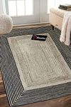 HOUSINE®Handwoven Jute Natural Reversible Rugs Braided Floor Carpet Mat for Living Room, Bedroom, Dining, Office, Restaurant (CAPAT0016, 4x6 feet - Rug/Carpet)