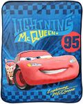 Jay Franco Disney Cars Kid's Throw Blanket - Plush 46" x 60" Throw Blanket for Boys & Girls, Soft Fleece Throw Blanket for Toddlers, Cozy, Fade Resistant Blanket for Kids, Lightning McQueen Blanket