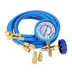 SURIEEN R410A Recharge Kit AC Charging Hose, R410A R134A R22 Manifold Gauge Hose Kit for Air Condition Refrigeration Charging, with R410A Straight Swivel Adapter, 1/4" SAE to 1/2" & 5/16'' Adapter