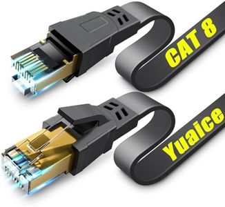 Yuaice Cat 8 Ethernet Cable 100FT, 40Gbps 2000MHz High Speed Gaming LAN Cable, Gold-Plated RJ45 Shielded STP, Weatherproof UV Resistant, Compatible with Cat7/Cat6/Cat5e/Cat5, for Router/PS5/Xbox/PC