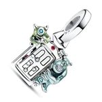 Pixar Monsters, Inc. Door Dangle Charm Fit Women Bracelet Necklaces Fashion Gifts 925 Sterling Silver DIY Jewelry (Pixar Monsters, Inc. Door Dangle Charm)