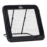 HOMCOM Football Rebounder Net with 5 Adjustable Angles, Foldable Football Kickback Target Goal for Garden Training Teaching