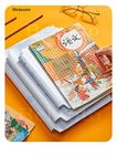 Belanto Transparent Paper Sticker Book Cover Film [10 Pcs A4 Sizes] Waterproof Book Biding Cover, Self-Adhesive Book Cover Paper Sticker for School Office Books Textbook Protective Plastic Book Cover