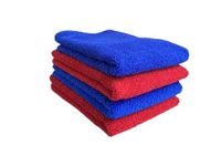 Skyvo| Microfiber Cleaning Cloths 4 pcs 40x40cms 350GSM Multi-Colour! Highly Absorbent Lint and Streak Free Multi -Purpose Wash Cloth for Kitchen Window Stainless Steel Silverware