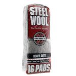 Steel Wool, 16 pad, Extra Coarse Grade #4, Rhodes American, Heavy Duty Steel Wool