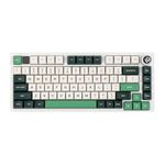 EPOMAKER x LEOBOG Hi75 Aluminum Alloy Wired Mechanical Keyboard, Programmable Gasket-Mounted Gaming Keyboard with Mode-Switching Knob, Hot Swappable, NKRO, RGB (White Green, Graywood V3 Switch)