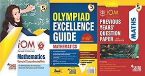 IOM 5 INTERNATIONAL OLYMPIAD OF MATHEMATICS CLASS 5 COMPREHENSIVE BOOK + GUIDE BOOK + PREVIOUS YEAR QUESTION PAPERS WITH ANSWERS SET OF 3 BOOKS
