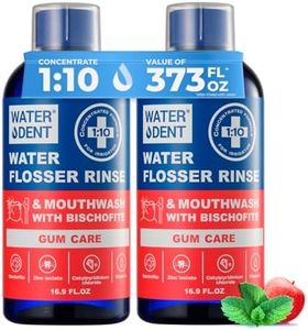 WATER DENT Concentrated Irrigant, Gum Care | Water flosser Rinse & mouthwash| Add to Water Flossers | Fruit Flavor | Pack of 2 = 372 fl.oz | Alcohol Free, Fluoride Free. Made in USA