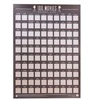 Gift Republic The Original 100 Movies-Scratch Off Bucket List Poster, Paper, Multi, one Size