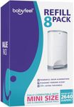 Babyfeel Refills Compatible with DEKOR MINI Diaper Pails | 8 Pack | Exclusive 20% Extra Thickness | Diaper Pail Refills with Powerful Odor Elimination | Powder Scent | Holds up to 2640 Diapers