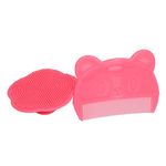 Baby Scalp Brush Set, 2PCS Soft Sensory Silicone Brush Bath Brush Comfortable Newborns Scalp Bath Tool for Newborns (Red)