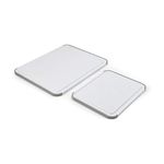 KitchenAid Classic Nonslip 2 Piece Plastic Cutting Board, 8x10-Inch, 11x14-Inch, White