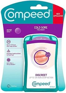 Compeed Cold Sore Discreet Healing Patch, 15 Patches, Cold Sore Treatment, More Convenient than Cold Sore Creams, Dimensions: 1.5cmx1.5cm