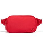 Mini Belt Bag 0.7L, Pander Waterproof Mini Everywhere Fanny Pack Purse for Women and Men. (Red)