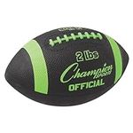 Champion Sports Official Size 2lb Weighted Training Football, Green/Black