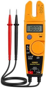 T5-1000 Electrical Tester Replacement for Fluke Meter, 1000V Electrical Meter for AC Voltage, Current & Continuity Testing, Open Slot Amp Meter with Thin Probes, Auto Range Multimeter for Electricians