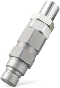 193-8334 Hydraulic Flat Face Quick Coupler Male Fit for Backhoe Loader 416F 420F 430F for Skid Steer 216 228 236 236B for Compact Wheel 906H 907H, Replace 1938334 CA1938334