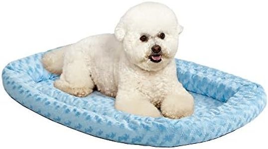 MidWest Homes for Pets Double Bolster Pet Bed | Blue 18-Inch Dog Bed Ideal for Toy Dog Breeds & fits 18-Inch Long Dog Crates