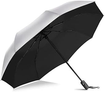 ZOMAKE Travel Folding Umbrella UPF 50+ UV Protection - Windproof Silver Coating Sun Blocking Umbrella Automatic Open Close