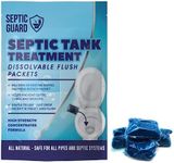 Medcore 12 Pcs 1-Year Supply, Dissolvable Septic Tank Treatment Packs with Easy Operation, Durable Biodegradable Enzymes for Wastes, Greases & Odors