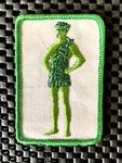 JOLLY GREEN GIANT EMBROIDERED SEW ON ONLY PATCH FROZEN VEGETABLES 2" x 3" NOS