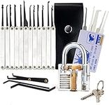 Solid Brass Lock Set with Kit Padlock Outdoor Garage Picks Sports Lockers Stainless Steel for Indoor & Outdoor Usages