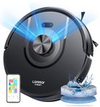 Laresar Clean Robot Vacuums and Mop 5000Pa,3 in 1 Robot Vacuums Lidar Navigation,210Mins Max,5 Editable Maps,10 No-go Zones,Self-Charging,App/Alexa,Robot Vacuum for Pet Hair,Carpet,Hard Floor