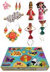 SARTHAM 3 in 1 Paper Quilling Kit | DIY Craft kit for Girls 6-15 Years | Paper Quilling Jewellery + Paper Quilling Warli + Paper Quilling Finger Puppet