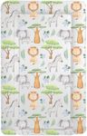 KAM Labelz Baby Nursery Waterproof Soft Padded Changing Mat| Raised Soft Edges, Easy Wipe Clean| Unisex|Nappy Change Pad Cute Lovely Animal Design for Girl Boy (Jungle Safari)