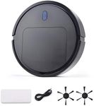 Forubar 2 in 1 Robot Vacuum Cleaner and Mop Combo, Sweeping Robot with Smart Sensor Protectio, Smart Quiet Robot Vacuum Mop, Tangle-Free Suction, for Hard Floors Pet Hair Carpets (Black)