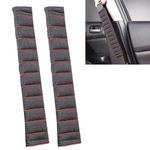 2PCS Juttzzei Seat Belt Pads, 13in/33cm Comfort Car Seat Belt Cover, Upgraded Linen Seat Belt Covers for Kids and Adults, Car Seat Strap Pads for Sedan SUV Trucks - Black with Redline