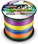 Braided Fishing Line-8 Strands Super Strong PE Braid Fishing Lines 100M-2000M/109Yards-2187Yds - Abrasion Resistant Braided Lines-6LB-300LB, Multi-Color, 300LB 1mm (8 Strands)-109Yds